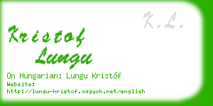 kristof lungu business card